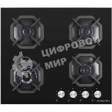 Газовая варочная панель Maunfeld EGHG.64.23CB/G, 4 конфорки, закаленное стекло, черный