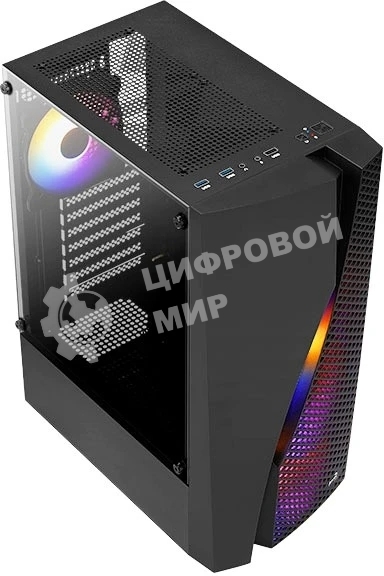 Компьютерный корпус Aerocool / Formula Wave-G-BK-v2 черный без БП mATX 3x120mm 1xUSB2.0 2xUSB3.0 audio