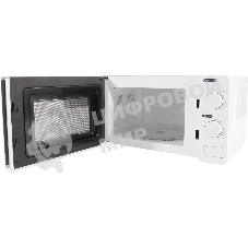 Микроволновая печь Pioneer MW205M белый, 20 л, 700 Вт, переключатели - поворотный механизм