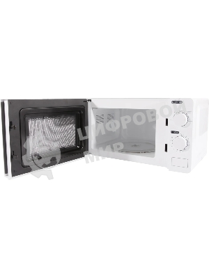 Микроволновая печь Pioneer MW205M белый, 20 л, 700 Вт, переключатели - поворотный механизм