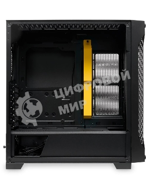 Компьютерный корпус без блока питания Case HSPD M541, Mesh Mid Tower, черный, TG, 0.7 SPCC, no fans, ATX, mATX, mITX, 170/405/210мм, 2x2.5