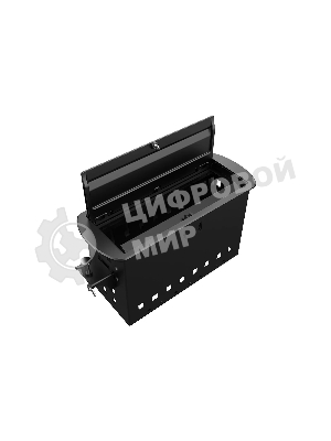 Прямоугольный металлический корпус Wize Pro WRTS-M-8CBOX-B серия M, для модульной системы врезного лючка в стол с убирающейся крышкой для установки до 8 модулей-вставок серии М, черный
