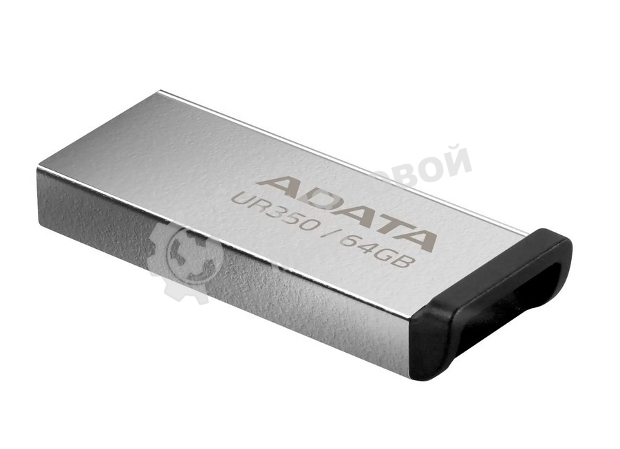 Флешка USB ADATA UR350 (UR350-128G-RSR/BK), 128Gb, USB 3.2, R/W 100/15, серебристый/черный