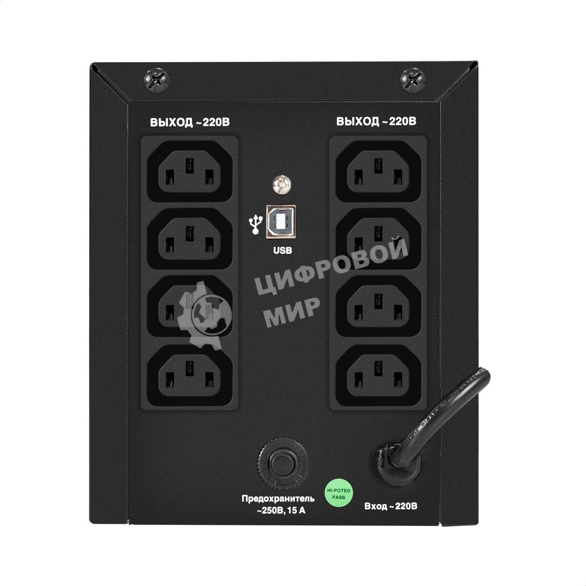 Источник бесперебойного питания ExeGate Power NB-2200.LED.AVR.8C13 (2200VA/1300W, LED, AVR, 8*C13, батарея 12V 9Ah - 2 шт., металлический корпус, Black)