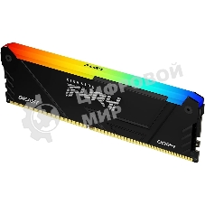 Оперативная память Kingston Fury Beast, DDR4, 8GB (1x8GB), 3200MHz, CL16, DIMM, с радиатором, RGB, черный