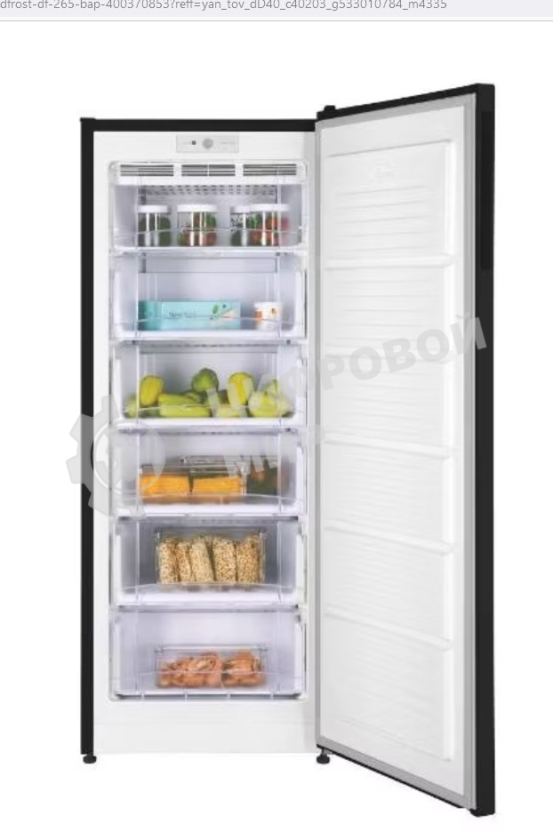 Морозилка Nordfrost DF 265 BAP, черный, 210л, 5 ящиков