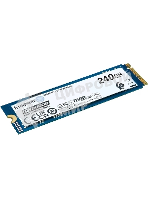 Накопитель SSD Kingston DC2000B, 240Gb, PCIe 4.0 x4, M.2 2280, R/W 4500/400