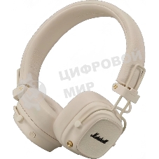 Беспроводные/проводные наушники Marshall Major V бежевый, накладные, Bluetooth + проводной, беспроводная зарядка