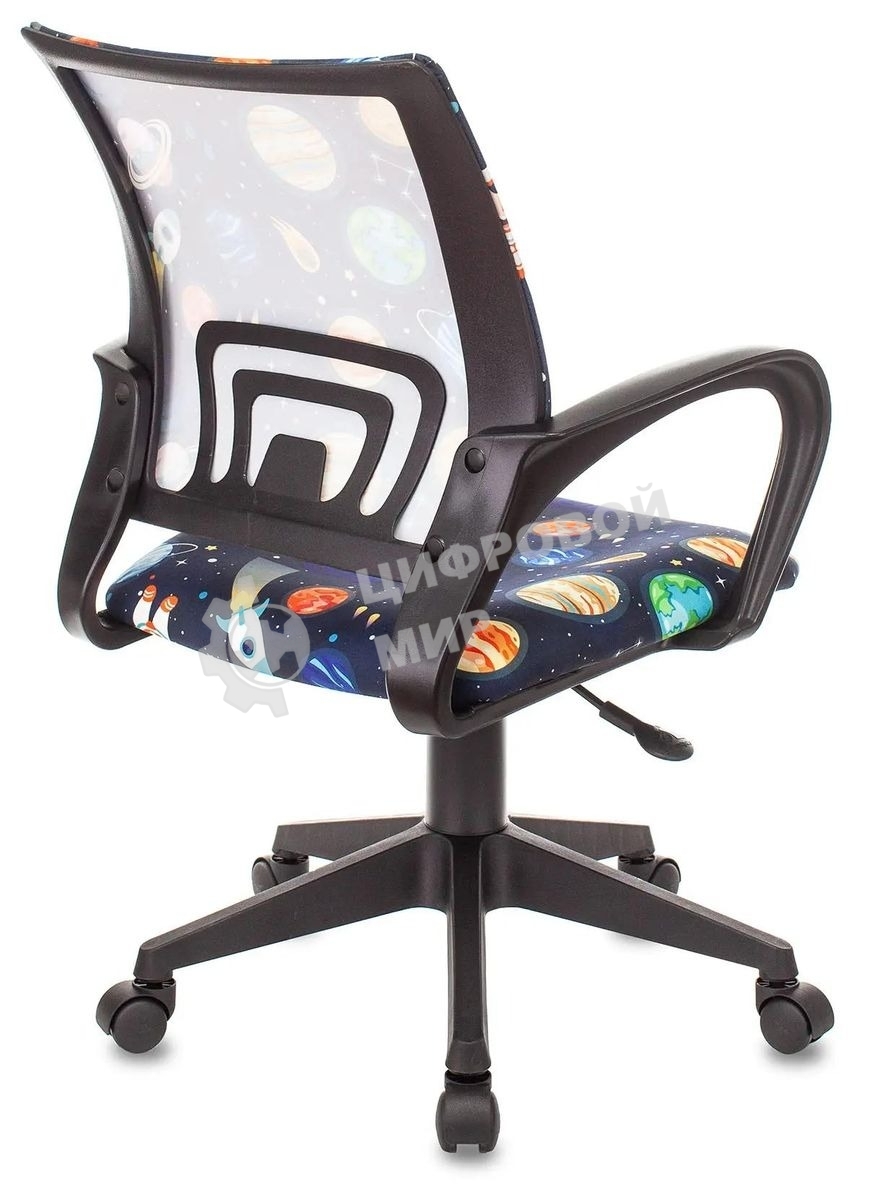 Кресло детское Бюрократ BuroKIDS 1 черный космонавт крестовина пластик