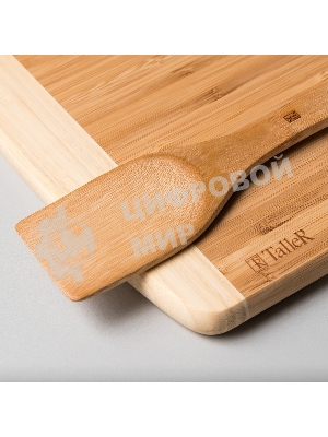 Доска разделочная TalleR TR-52204 с лопаткой, 29,5x34,5x1,9 см + 30,5 см