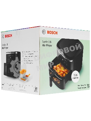 Аэрогриль Bosch MAF671B0 черный, 1800 Вт, 7.2 л, сенсор, 8 программ