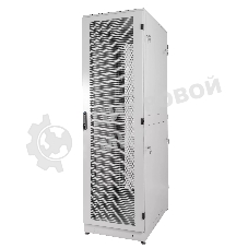 Шкаф серверный напольный 48U (600 1000) дверь перфорированная, задние двойные перфорированные