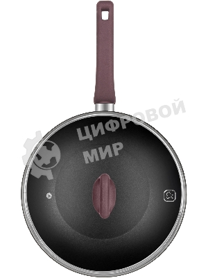 Сковорода ВОК (WOK) Rondell Fest RDA-1527 круглая 28 см, покрытие: Xylan Plus ручка несъемная (с крышкой) черный