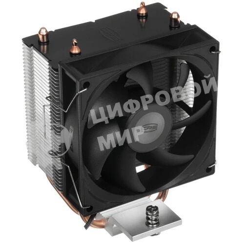 Кулер для процессора PCCooler R200 S115X/1200/1700/AM4/AM5 (TDP 110W, 90мм Non LED Fan, 2 тепловые трубки 6мм, 2200RPM, 28,3dBa)