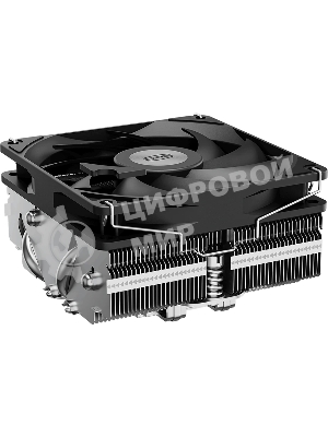 Кулер для процессора PCCooler RC400-53 (125W, 4-pin PWM, 53.5мм, Al/Cu, 4x6мм, 1x92мм, 43CFM, 31.2dBA, 2700RPM, S: 1851/1700/1200/20XX/115X, AM5/AM4, silver, black)