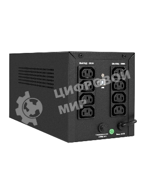 Источник бесперебойного питания ExeGate Power NB-2200.LED.AVR.8C13 (2200VA/1300W, LED, AVR, 8*C13, батарея 12V 9Ah - 2 шт., металлический корпус, Black)
