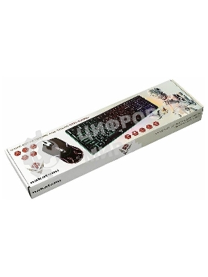 Комплект клавиатура+мышь Nakatomi KMG-2305U проводной, USB, 1600 DPI, черный