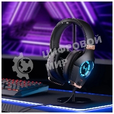Гарнитура Edifier GX чёрный, проводная, USB, подсветка