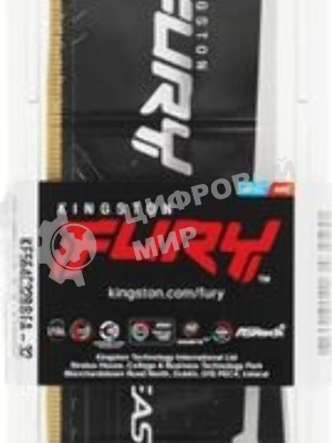 Оперативная память Kingston Fury Beast RGB, DDR5, 32GB (1x32GB), 6400 MHz, CL32, с радиатором, RGB, черный