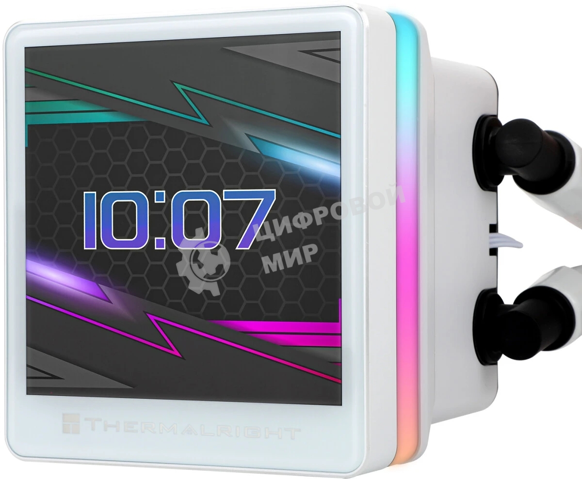 Водяное охлаждение для процессора Thermalright Grand Vision 240 (240mm, LED, White, ARGB/Fans: 2x120mm, 80.45CFM, 29.4dBA, 2150RPM/Pump height 72.5mm, 6400RPM, Rad thickness 27mm/S: 1700, 1200, 1851, 115X, 2011, 2066, AM5, AM4)