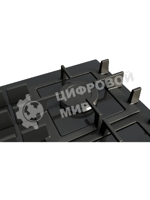 Поверхность газовая Bosch PNP6B6K40 Газ, 4.5х59x52 см, закаленное стекло, 4 конфорки, газ-контроль, автоподжиг, черный