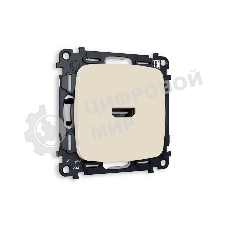 Комплект механизма розетки HDMI 2.0 OMEGA Бежевый матовый 40V/500MO 2.0GHz 5-18Gbit/s QUANT (OP3340, VM222) MO334010
