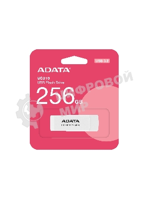 Флешка USB ADATA UC310 (UC310-256G-RWH), 256Gb, USB 3.2 Gen1, R/W 100/30, белый