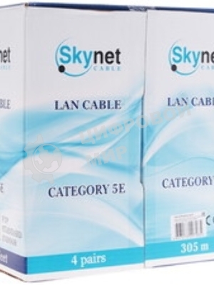 Кабель SkyNet Premium UTP outdoor 4x2x0,51 на тросу, медный, FLUKE TEST, кат.5e, однож., 305 м, на катушке, черный