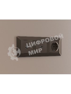 Лицевая панель ALFA (Темная бронза матовый) для TV розетки QUANT AP6430