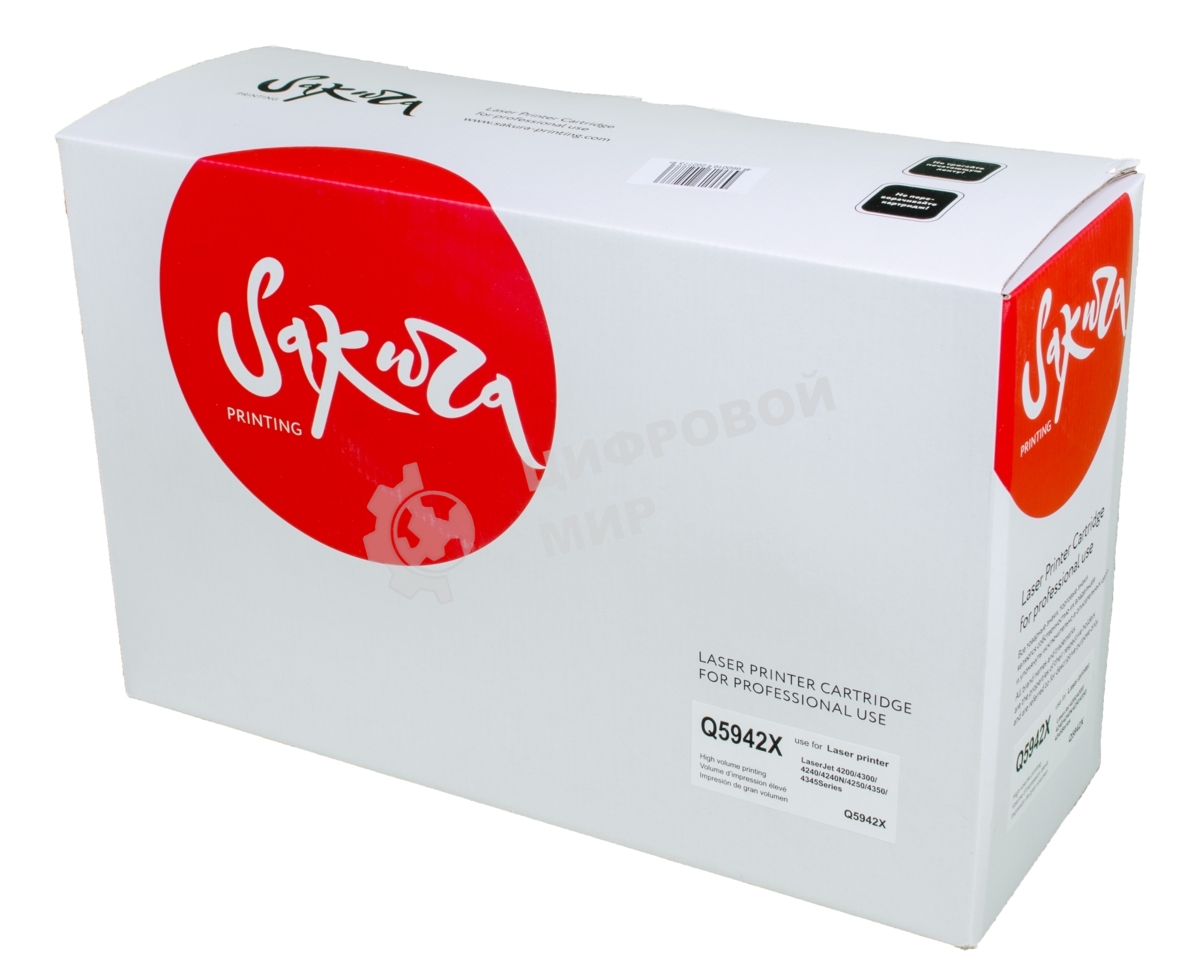Картридж лазерный Sakura Q5942X для HP LaserJET 4200/4300/4240/4240N/4250/4350/4345Series, черный, 12000 к.
