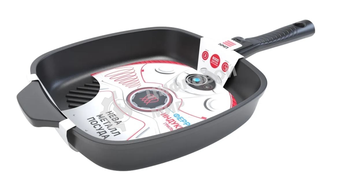 Сковорода-гриль Нева-Металл 59428G Ферра Индукция 28 см