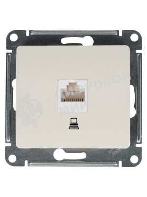 Механизм розетки комп. 1-м СП Glossa RJ45 беж. SchE GSL000281K