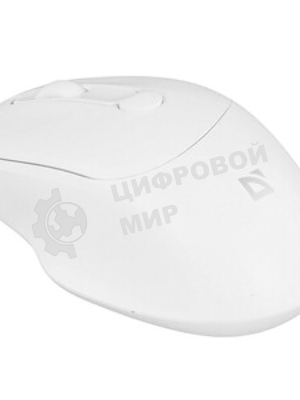 Мышь беспроводная Defender Feam MM-296 белый, 1600 dpi, радиоканал, USB, кнопки - 4