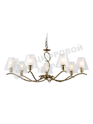 Люстра Ambrella light LH57093/7 BS/FR латунь/белый матовый E14/7 max 40W D840*790