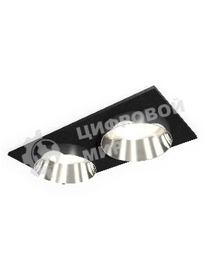 Комплект встраиваемого светильника Ambrella light XC6526022 SBK/PSL черный песок/серебро полированное MR16 GU5.3 (C6526, N6132)
