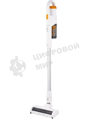 Пылесос вертикальный Coolfort CF-3001 белый, питание от аккумулятора, 150 Вт, уборка сухая, пылесборник 0.5 л, работа от АКБ max 30 мин.