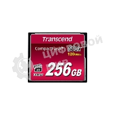Флеш карта CF 256Gb, Transcend, 800X