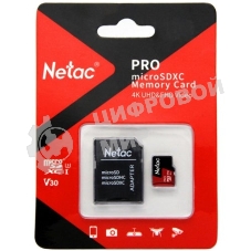 Флеш карта MicroSD card Netac P500 Extreme Pro 128Gb, retail version w/SD adapter