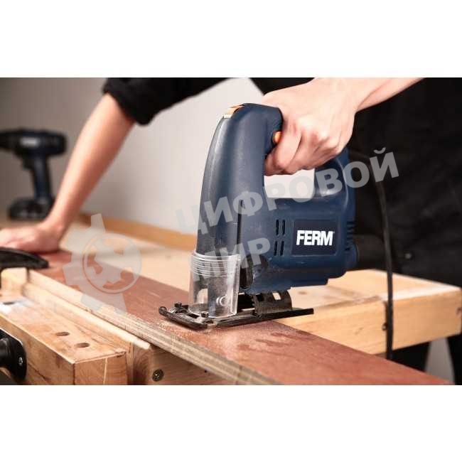 Лобзик электрический FERM JSM1023, 570 Вт., 500-3000 ход/мин, пропил 70 мм, коробка