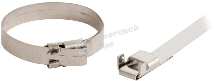 Стяжка стальная Hyperline FVC-370, коррозионно-стойкая (нержавеющая сталь 410L), 370x6x0.5мм, (100 шт)