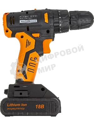 Дрель-шуруповерт Вихрь ДА-18Л-2КУ/Б, 18 В, 2 Ач, 45 Нм, щеточный