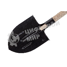 Лопата штыковая, 205х275х1400 мм, ребра жесткости, деревянный черенок Россия