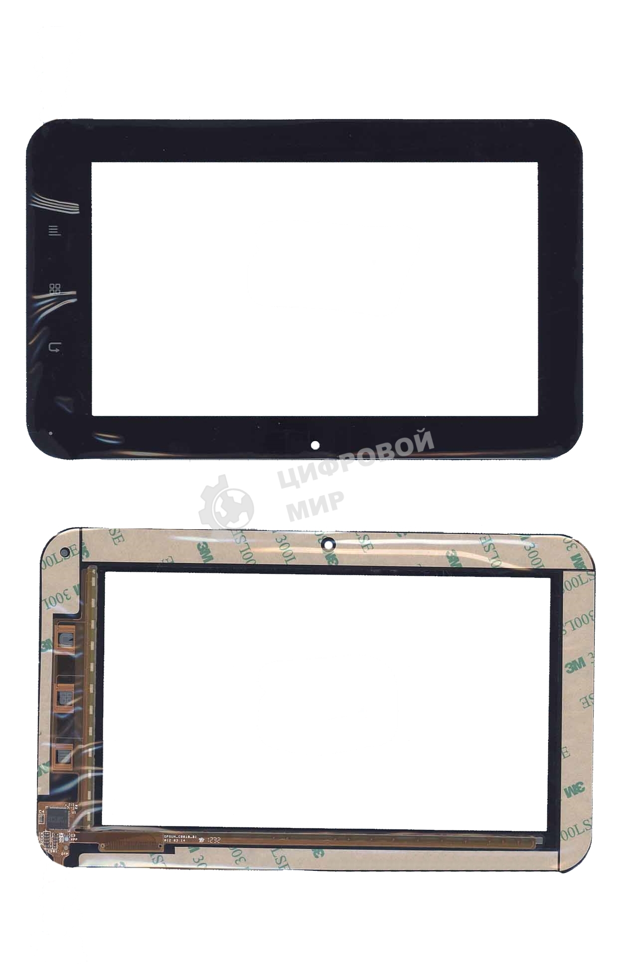 Сенсорное стекло (тачскрин) TOPSUN C0010 B1, черное
