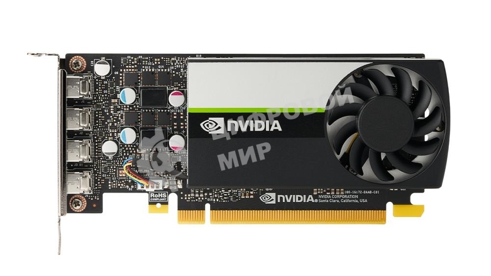 Видеокарта NVIDIA Quadro T1000 4G - BOX, brand new original with individual package, - include ATX and LT brackets (900-5G172-2550-000) (023076)
