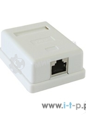 Розетка GEMBIRD NAS212 RJ-45 кат.STP 5e внешняя экранированная 1 порт, 110/Krone