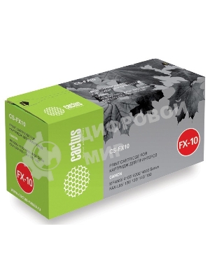 Картридж лазерный Cactus CS-FX10S черный (2000 стр.) для Canon MF4000/4100/4200/4600/FAX-L95/100/120