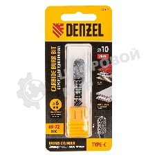 Борфреза по металлу Denzel твердосплавная, цилиндрическая закругленная, тип-С, 10 мм