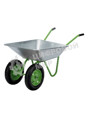 Тачка садовая Сибртех 2-х колесная, грузоподъемность 120 кг, объем 65 л