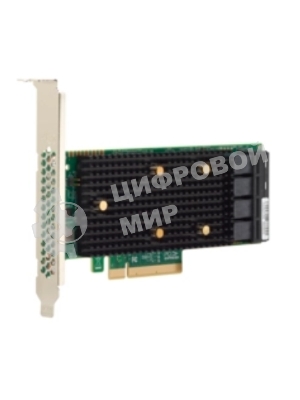 Адаптер-HBA Broadcom SAS 9400-16i SGL (05-50008-00) PCIe 3.1 x8 LP, Tri-Mode SAS/SATA/NVMe 12G HBA, 16port(4*int SFF8643), 3416 IOC