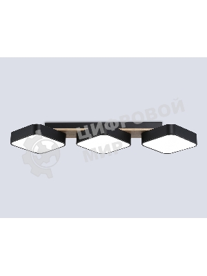 Светильник Ambrella light FL4878/3 BK/WD черный/дерево 54W 3000-6000K 680*200*70 (без ПДУ)